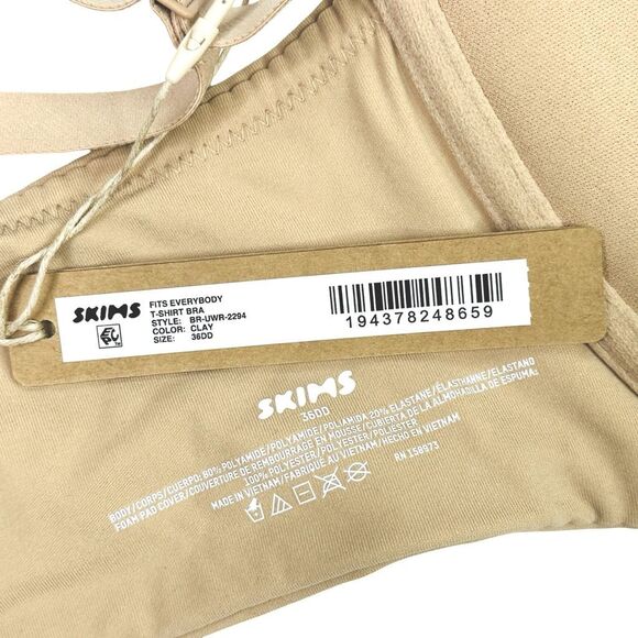 SKIMS Fits Everybody T-Shirt Bra - Size 36DD - Clay - BR-UWR-2294 - Picture 5 of 5